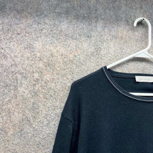Ermenegildo Zegna Pullover Sweater Men Large Black Crewneck Wool Luxury Italian - Picture 6 of 10